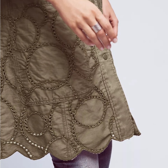 HEI HEI by ANTHROPOLOGIE Scalloped Anorak in Moss - Picture 4 of 9
